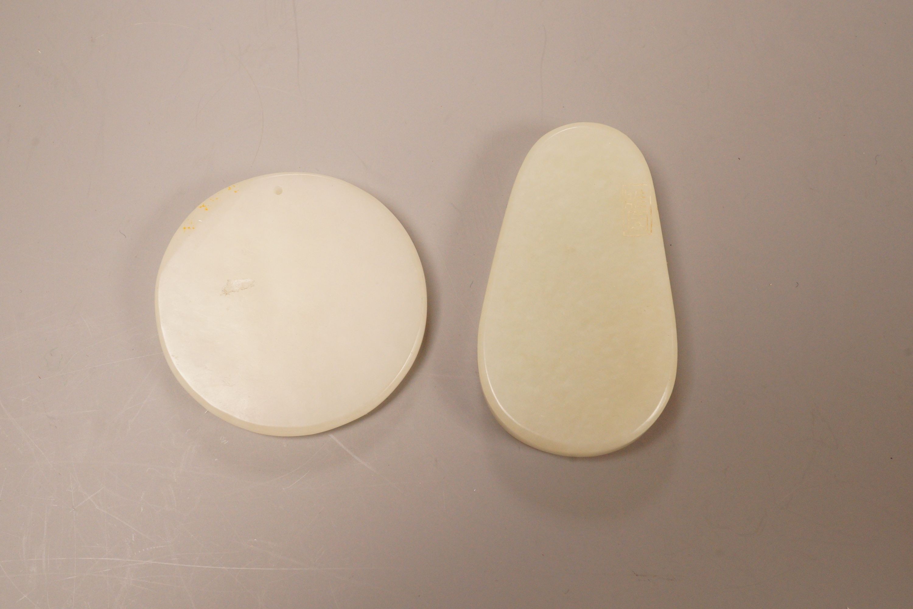 Two Chinese jade plaques